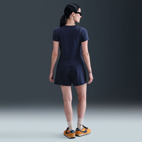 NIKE - Chill Knit MD Crop Kadın Mavi Tişört (1)