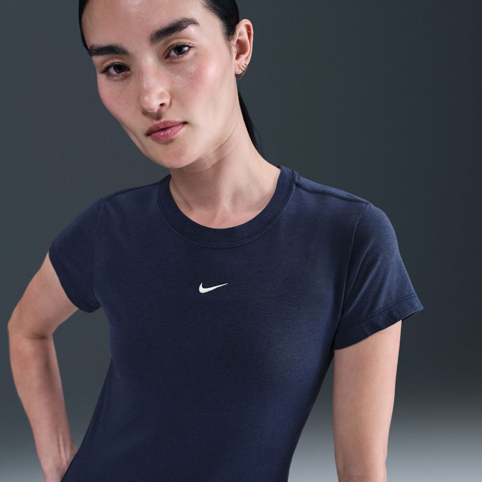 Chill Knit MD Crop Kadın Mavi Tişört