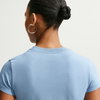 NIKE - Chill Knit Md Crop Kadın Mavi Tişört (1)