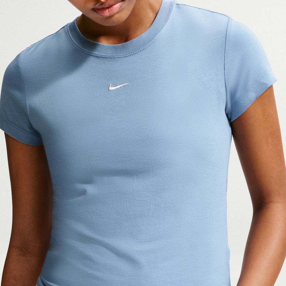 Chill Knit Md Crop Kadın Mavi Tişört