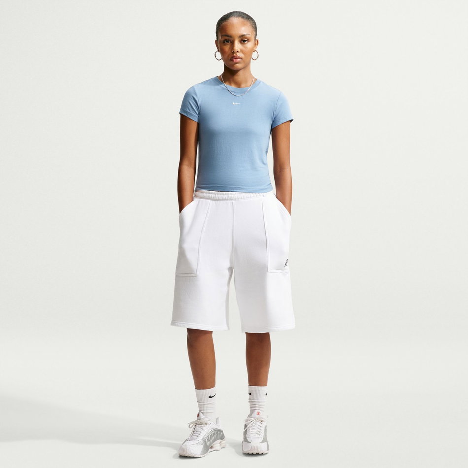 Chill Knit Md Crop Kadın Mavi Tişört