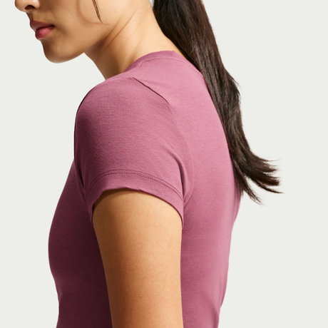 NIKE - Chill Knit Md Crop Kadın Pembe Tişört (1)