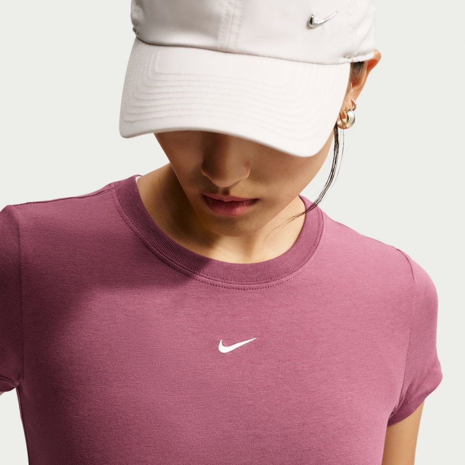 Chill Knit Md Crop Kadın Pembe Tişört