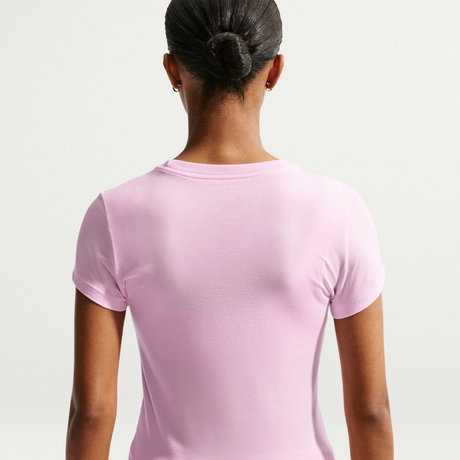 NIKE - Chill Knit Md Crop Kadın Pembe Tişört (1)
