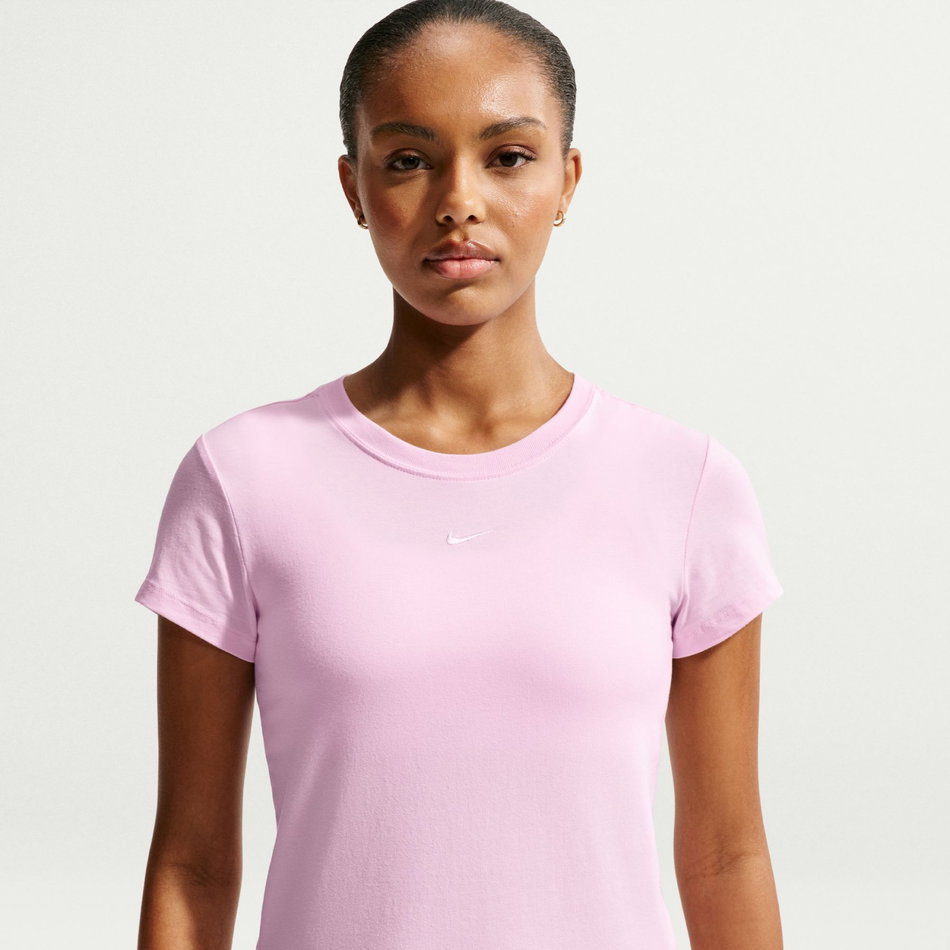 Chill Knit Md Crop Kadın Pembe Tişört