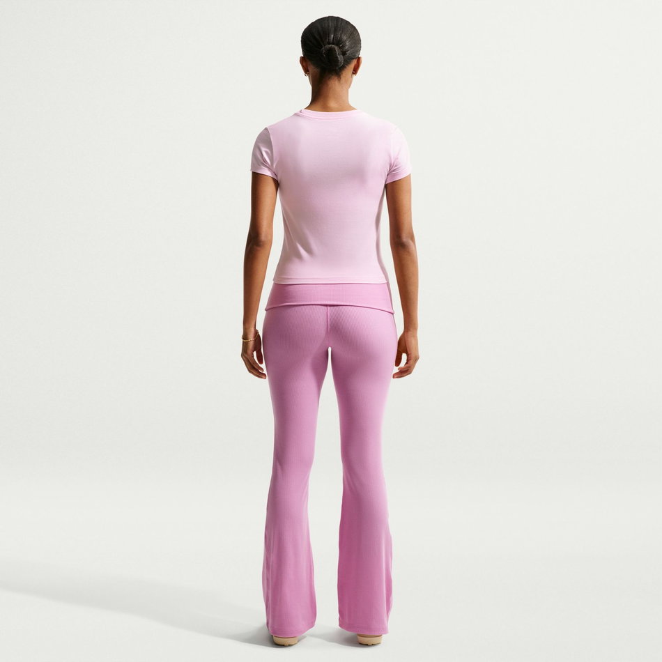 Chill Knit Md Crop Kadın Pembe Tişört