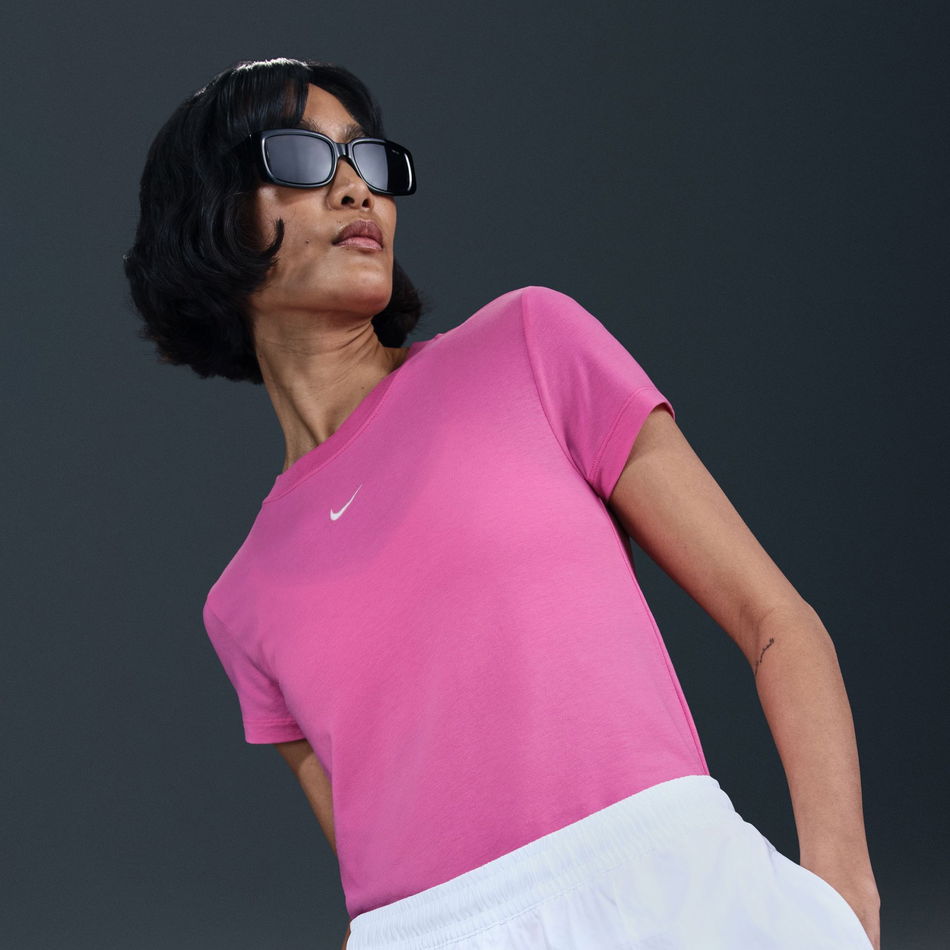 Chill Knit MD Crop Kadın Pembe Tişört