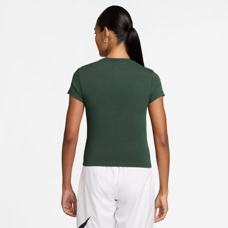 NIKE - Chill Knit Md Crop Kadın Yeşil Tişört (1)