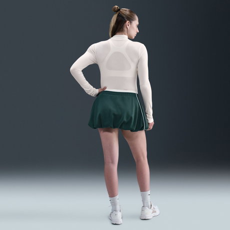 NIKE - Chill Knit Mock Tee Kadın Bej Uzun Kollu Tişört (1)