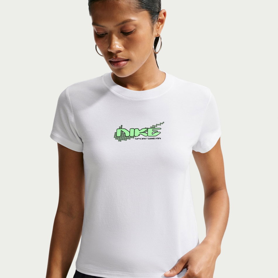 Chill Knit Mod-Cropped Tee Kadın Beyaz Tişört