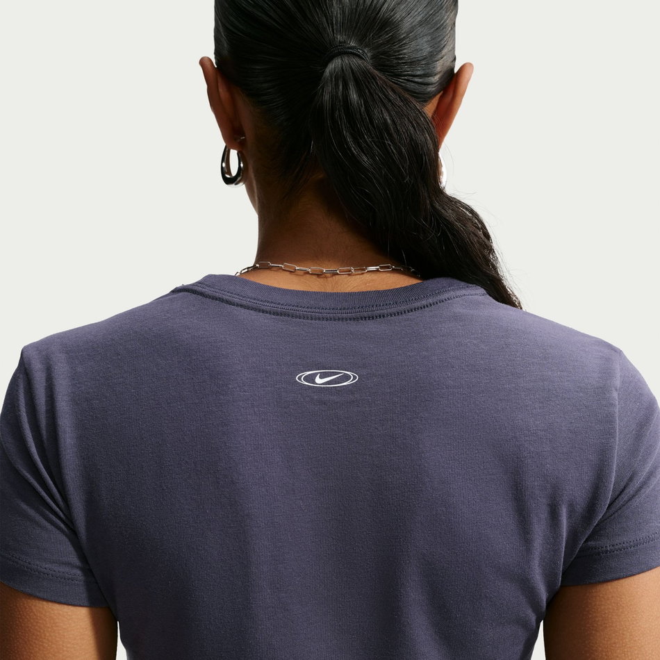 Chill Knit Mod-Cropped Tee Kadın Gri Tişört