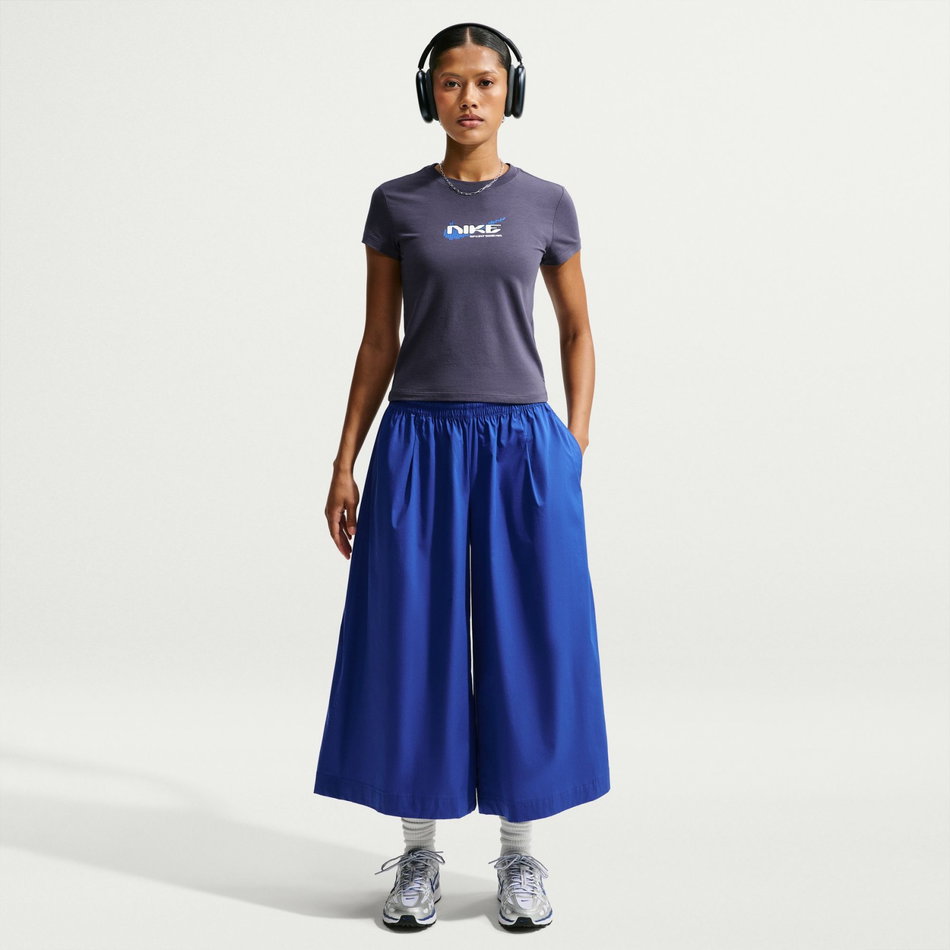 Chill Knit Mod-Cropped Tee Kadın Gri Tişört