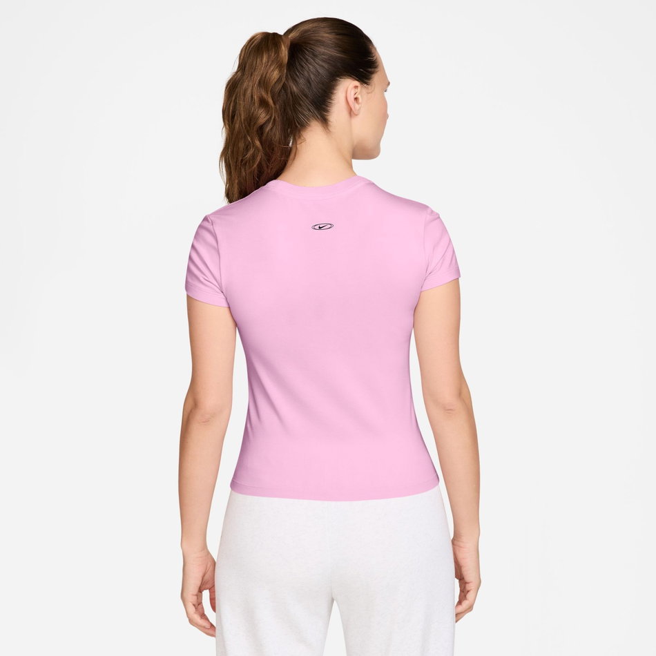 Chill Knit Mod-Cropped Tee Kadın Pembe Tişört