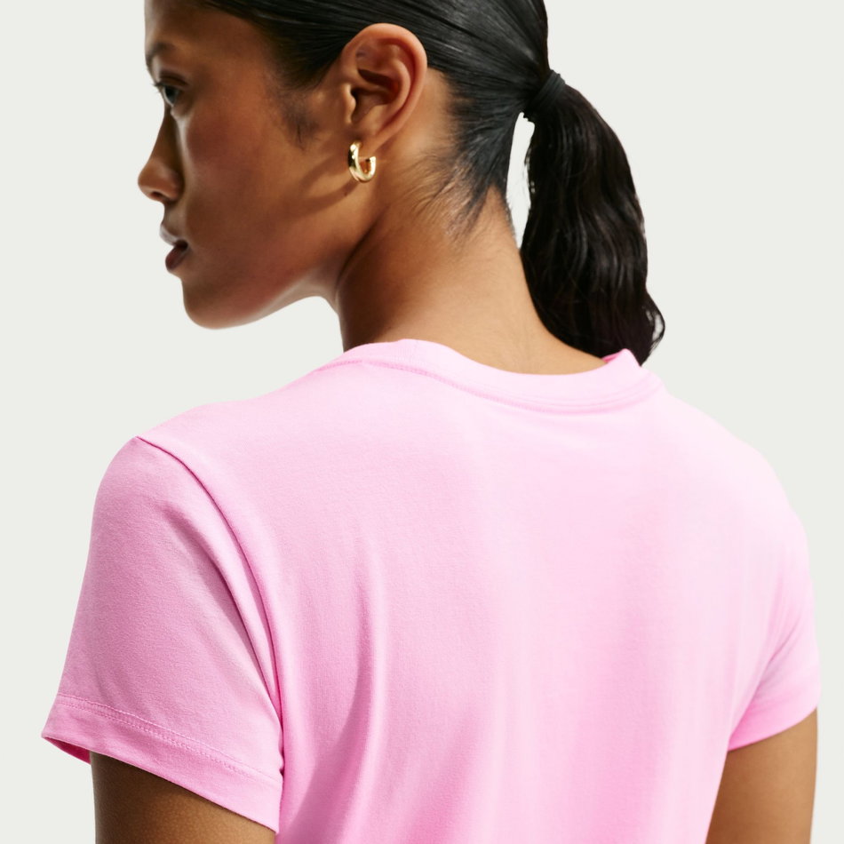 Chill Knit Mod-Cropped Tee Kadın Pembe Tişört