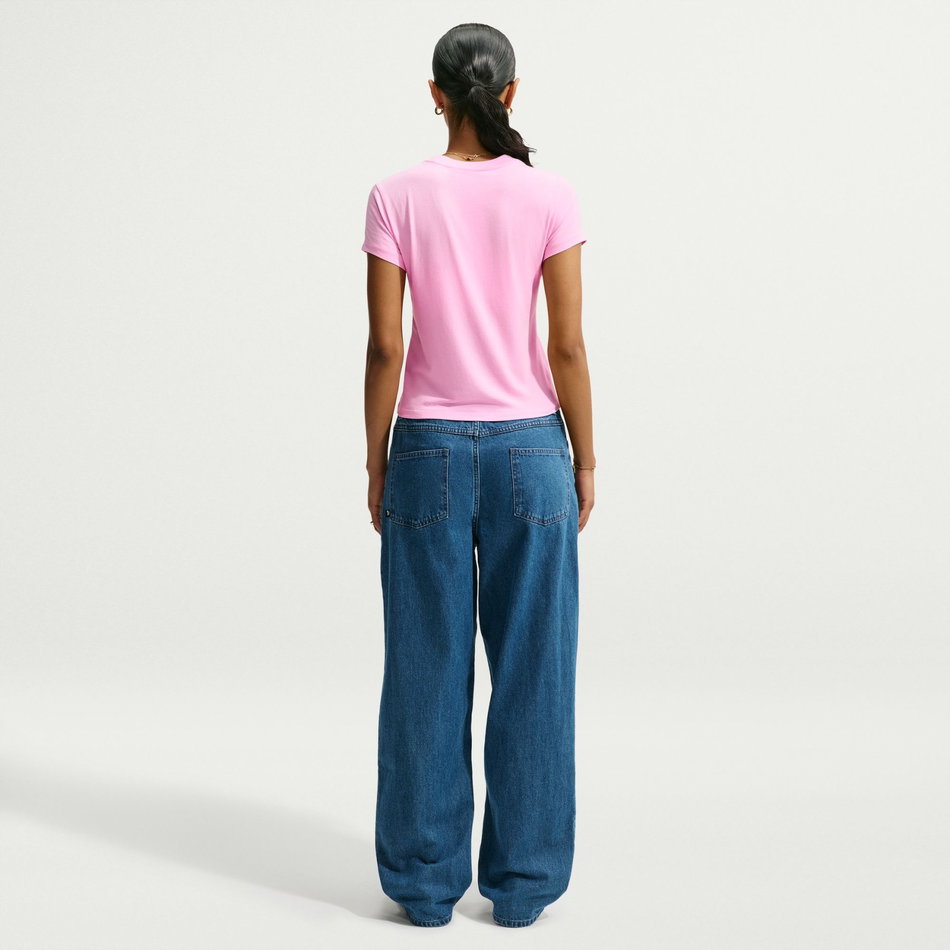 Chill Knit Mod-Cropped Tee Kadın Pembe Tişört