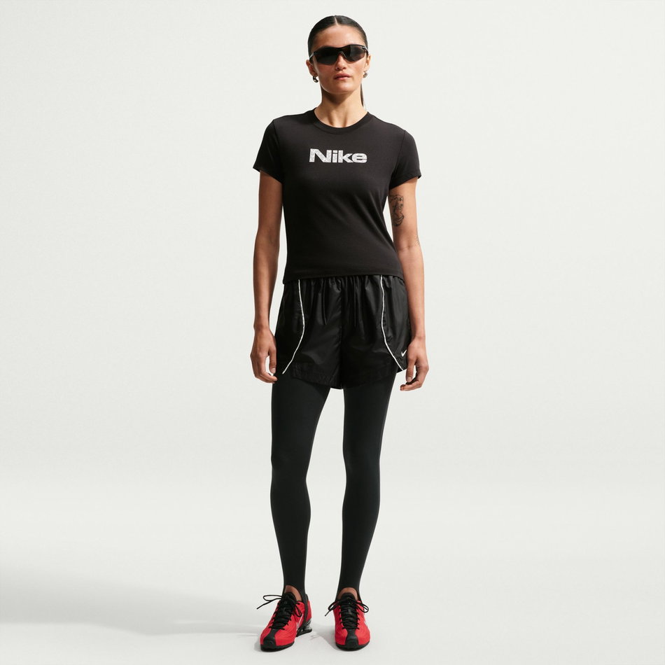 Chill Knit Mod-Cropped Tee Kadın Siyah Tişört