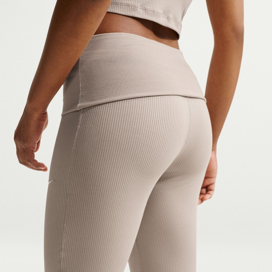 Chill Knit Rib Pant Kadın Bej Eşofman Altı