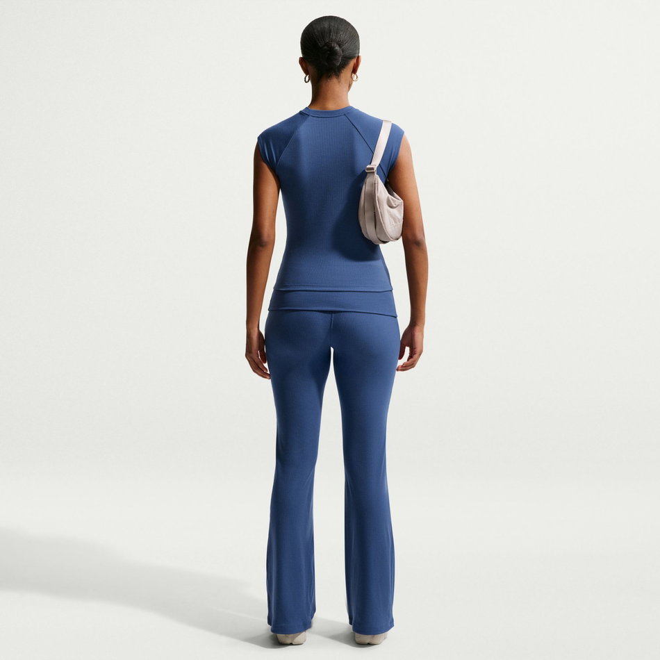 Chill Knit Rib Pant Kadın Mavi Eşofman Altı
