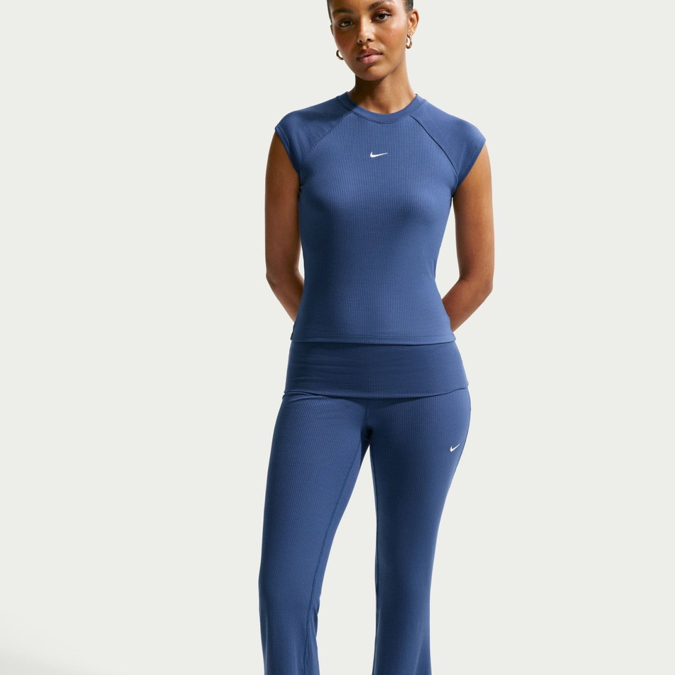 Chill Knit Rib Pant Kadın Mavi Eşofman Altı