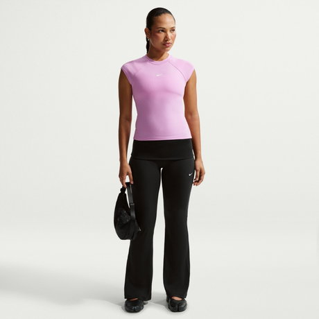 NIKE - Chill Knit Rib Pant Kadın Siyah Eşofman Altı