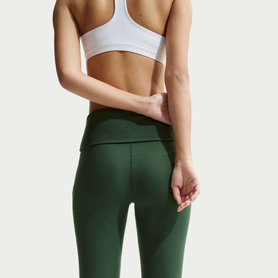 Chill Knit Rib Pant Kadın Yeşil Eşofman Altı