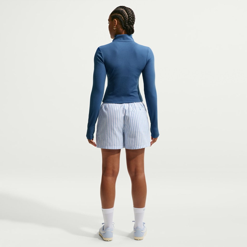 Chill Knit Rib Qz Ls Top Kadın Mavi Sweatshirt