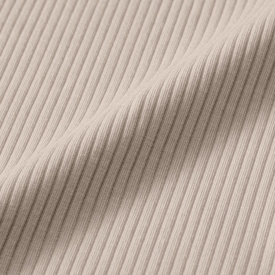 Chill Knit Rib Ss Top Kadın Bej Tişört