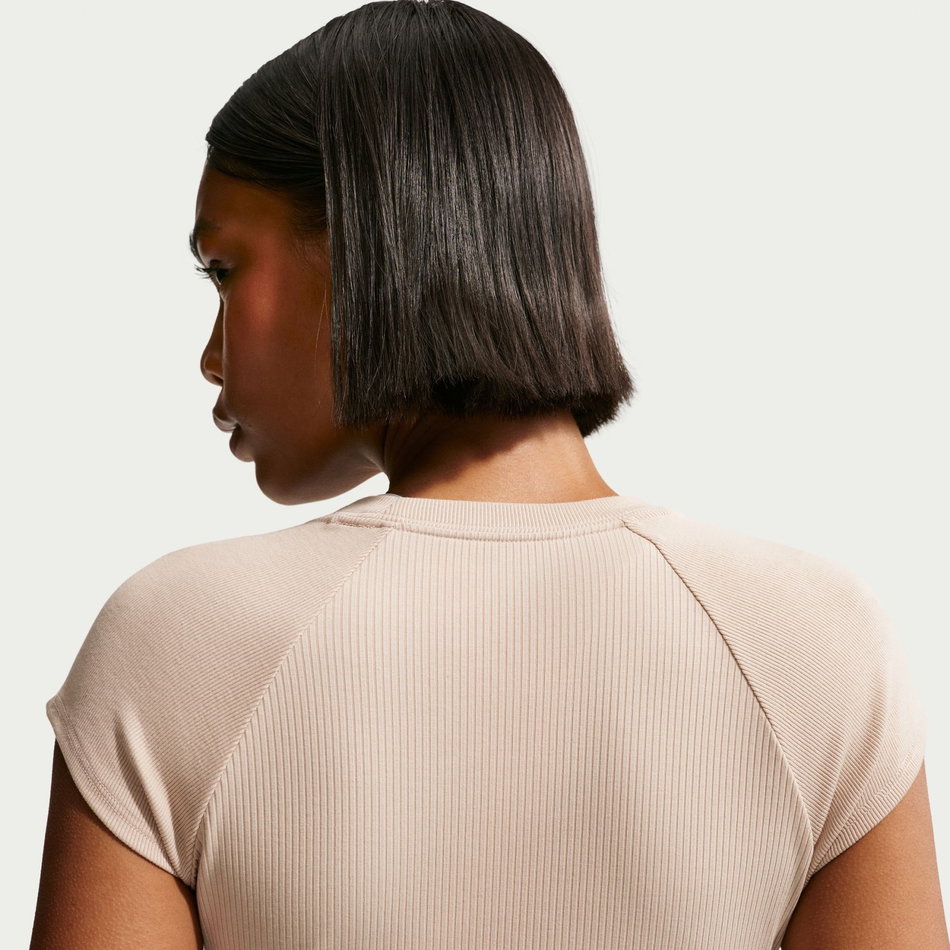 Chill Knit Rib Ss Top Kadın Kahverengi Tişört