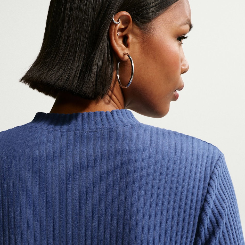 Chill Knit Wide Rib Cardi Kadın Mavi Sweatshirt