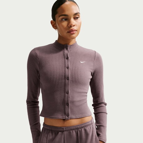 NIKE - Chill Knit Wide Rib Cardigan Kadın Sweatshirt
