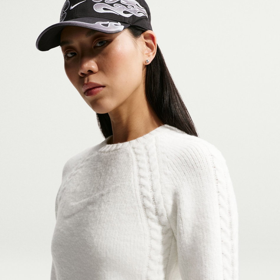 Chll Knit Ls Sweater Top Kadın Beyaz Sweatshirt
