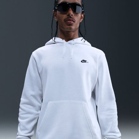 NIKE - Club BB Po Hoodie Erkek Beyaz Sweatshirt