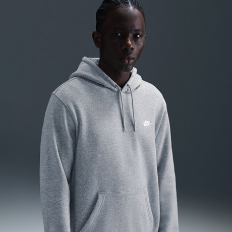 NIKE - Club BB Po Hoodie Erkek Gri Sweatshirt (1)