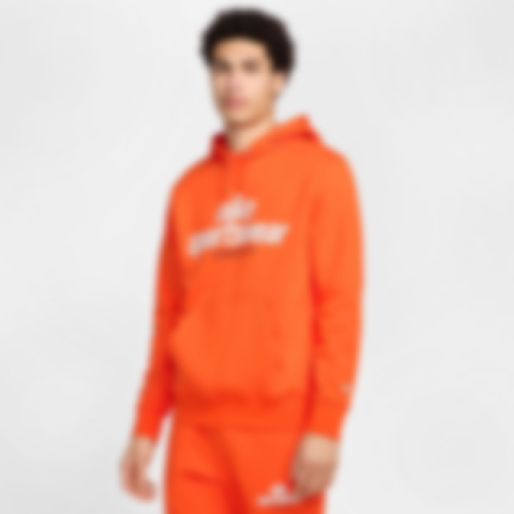 NIKE - Club BB Po Hoodie GFX Erkek Turuncu Sweatshirt