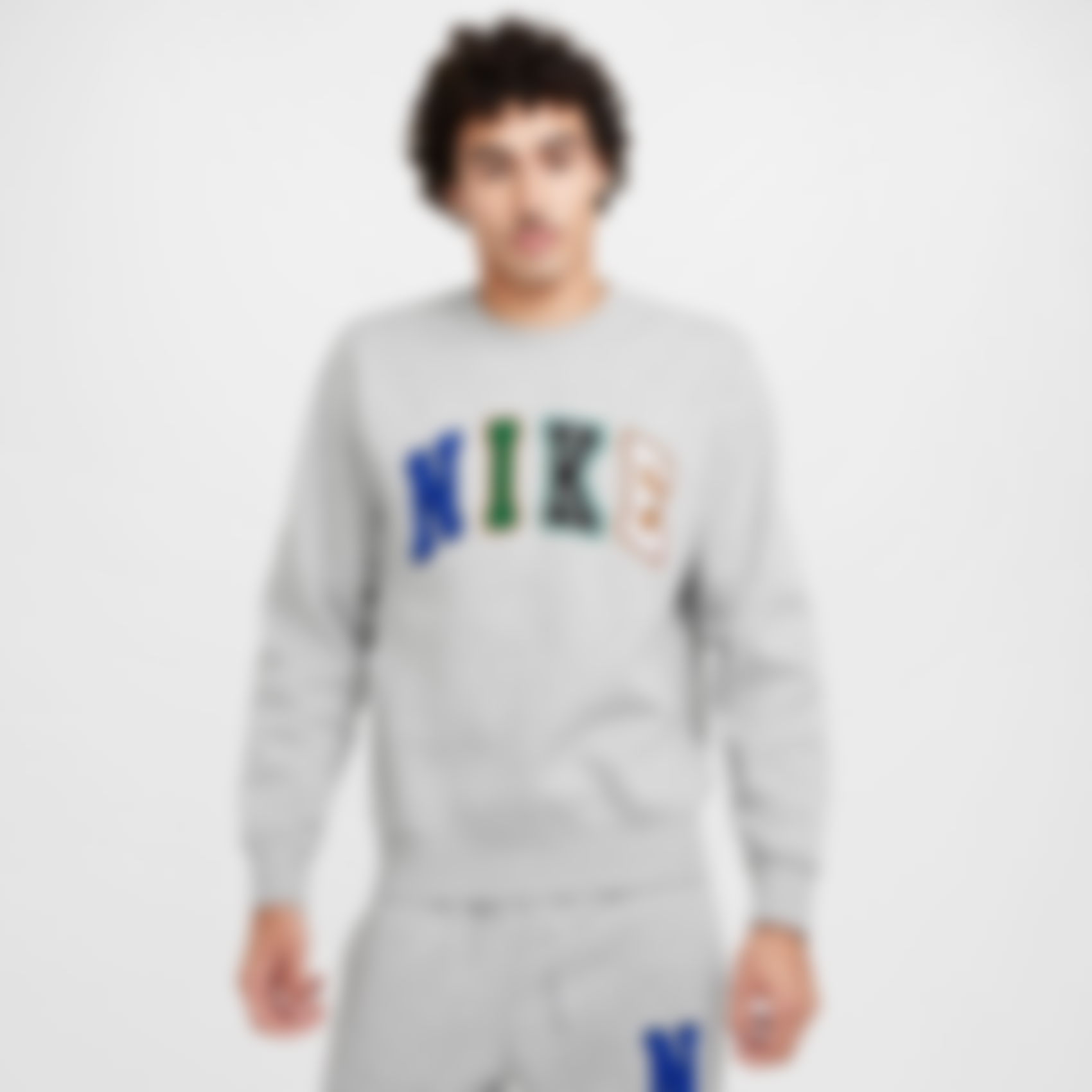 NIKE - Club Brushed-Back Crew Letters Erkek Sweatshirt