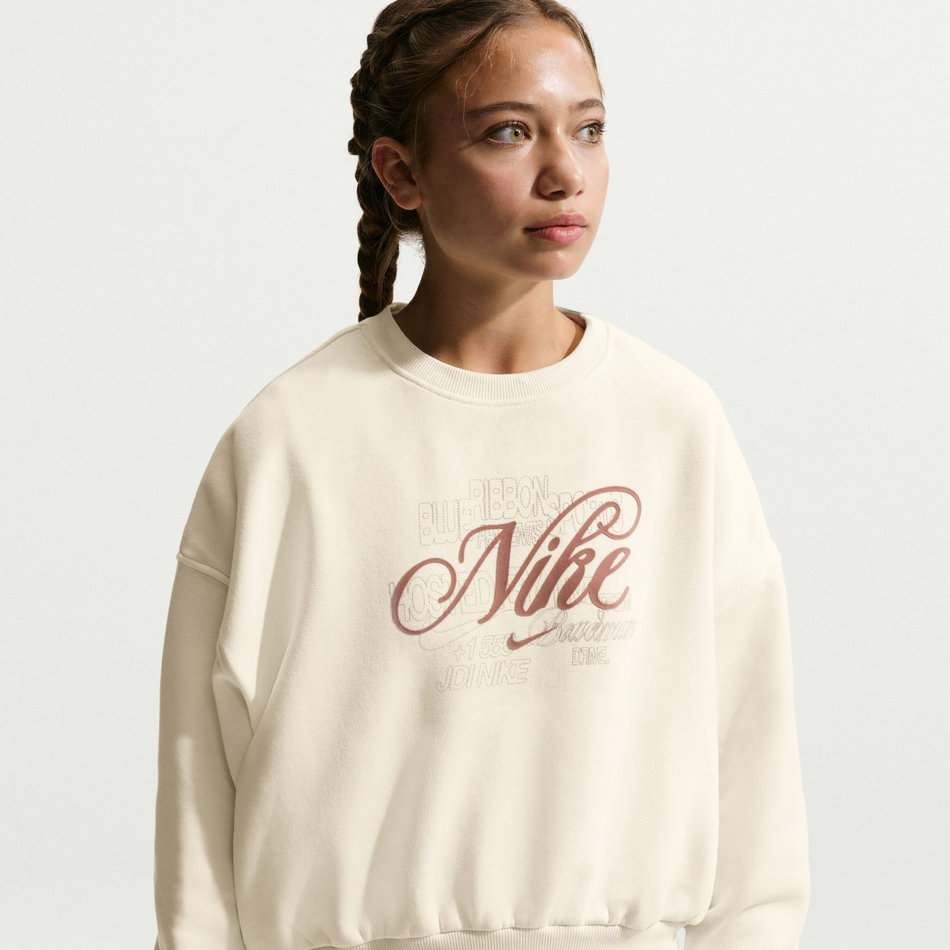Club Fleece Boxy Crew Gfx Çocuk Sweatshirt