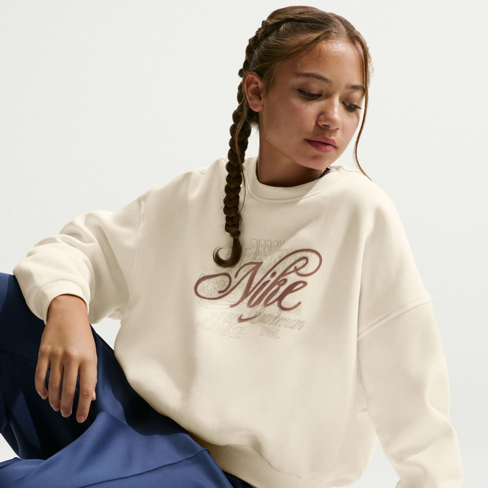 Club Fleece Boxy Crew Gfx Çocuk Sweatshirt