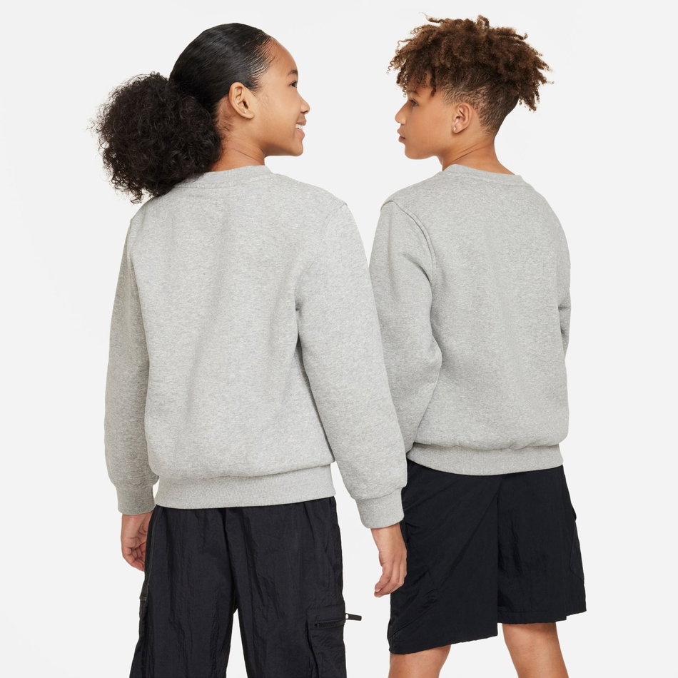 Club Fleece Crew LS Çocuk Gri Sweatshirt