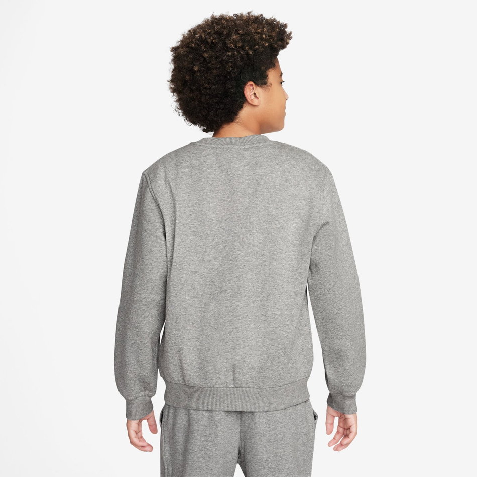 Club Fleece Crew LS Çocuk Gri Sweatshirt