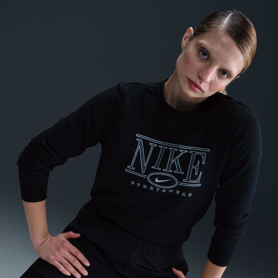 Club Fleece GX Crew Kadın Siyah Sweatshirt