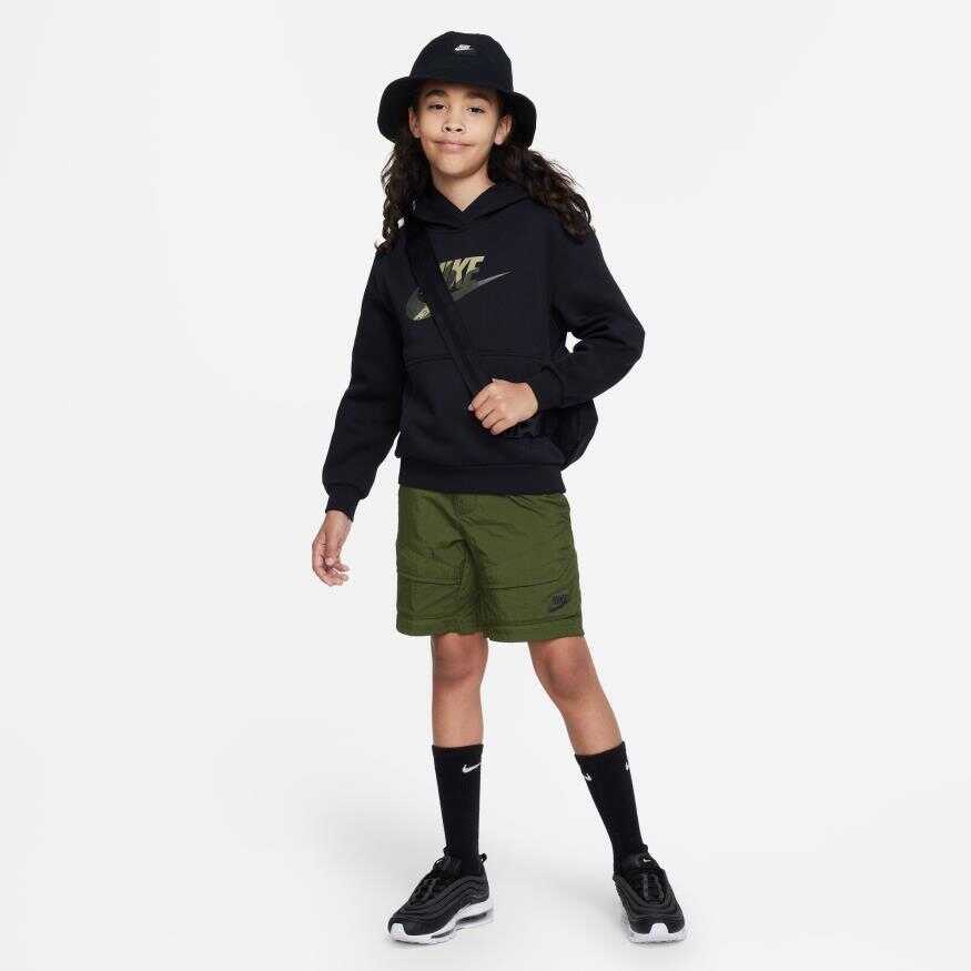 Club Fleece Hbr Hoodie Short-Sleeve Çocuk Sweatshirt