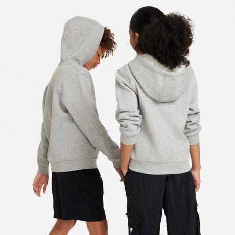 NIKE - Club Fleece LS FZ Hoodie Çocuk Gri Sweatshirt (1)