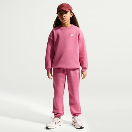 NIKE - Club Fleece Oversized Crew Çocuk Pembe Sweatshirt (1)