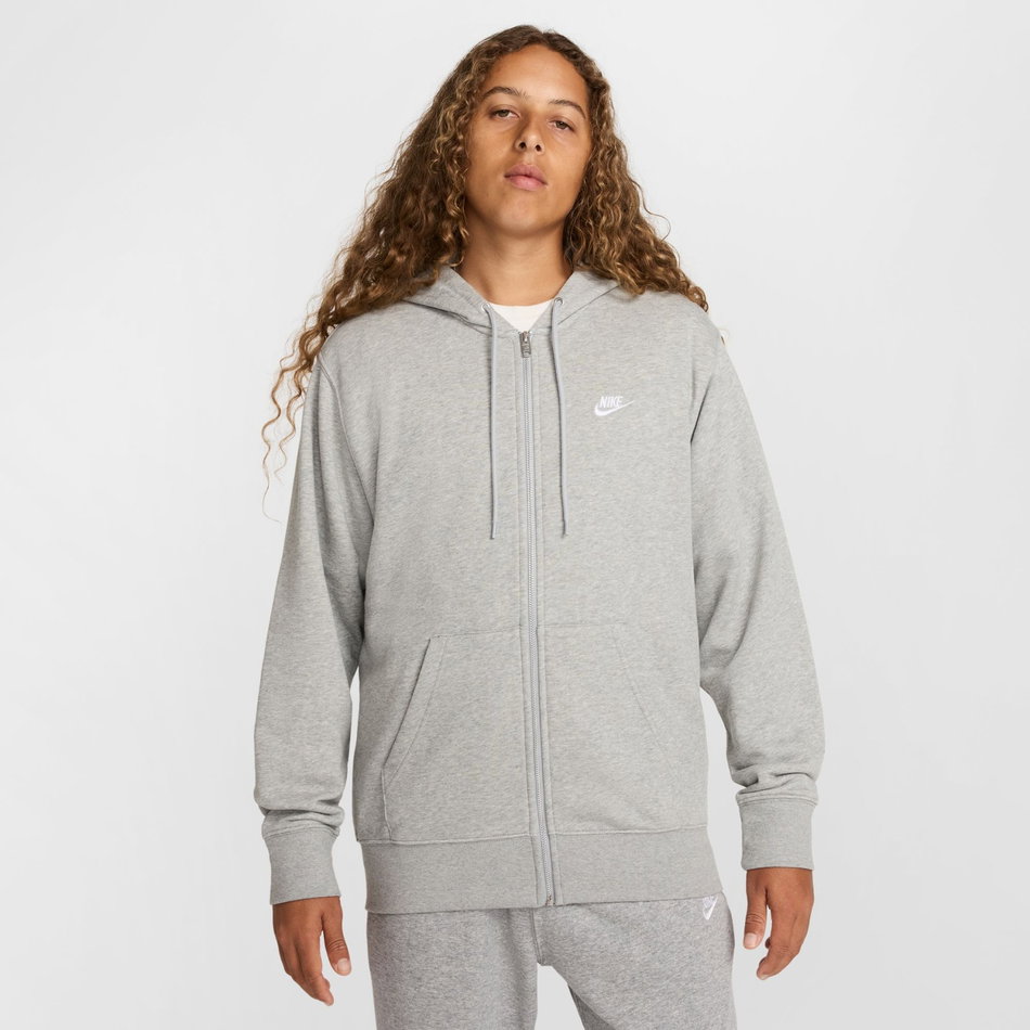 Club French Terry FZ Hoodie Erkek Gri Sweatshirt