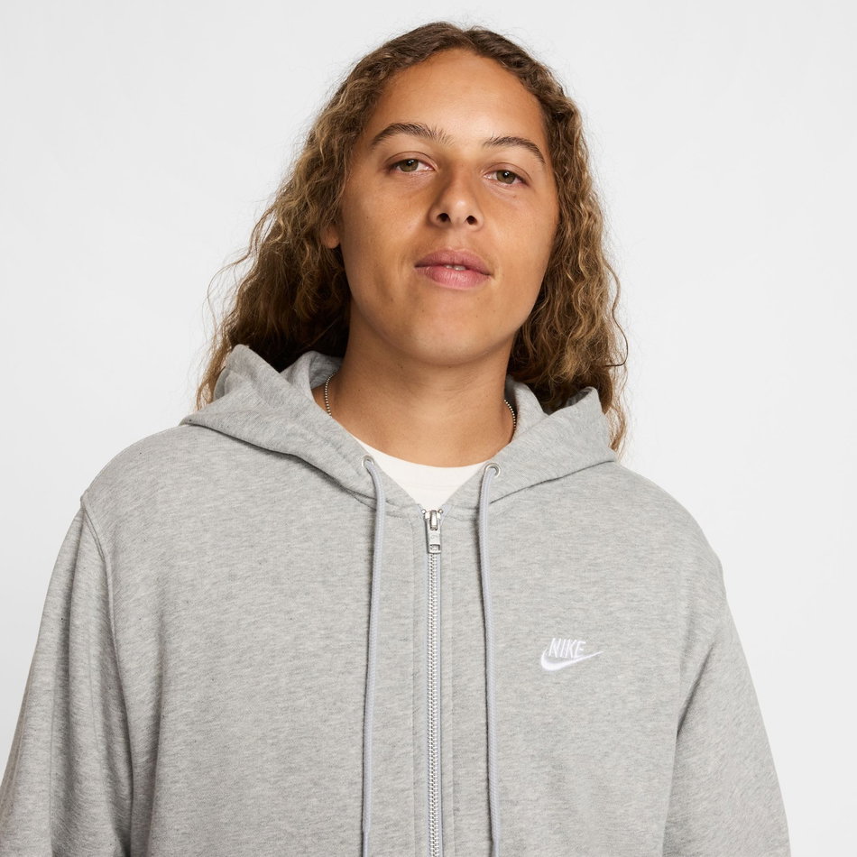Club French Terry FZ Hoodie Erkek Gri Sweatshirt
