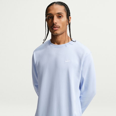NIKE - Club Ft Crew Erkek Mavi Sweatshirt