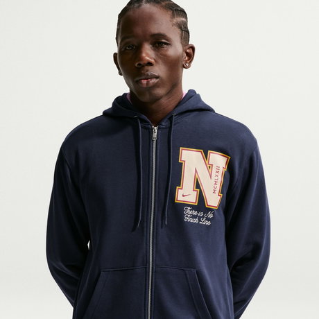 NIKE - Club Ft Fz Hoodie Reissue Erkek Mavi Sweatshirt