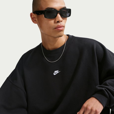 NIKE - Club Ft Os Crew Erkek Siyah Sweatshirt