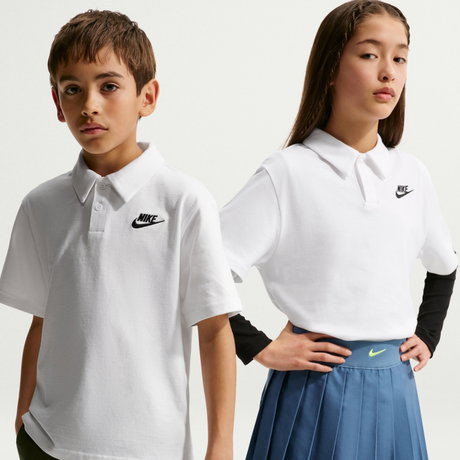 NIKE - Club Knit Ss Polo Çocuk Beyaz Tişört