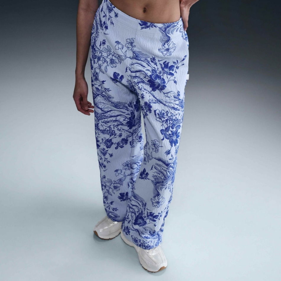 Collection Jacquard Track Pant Kadın Mavi Eşofman Altı